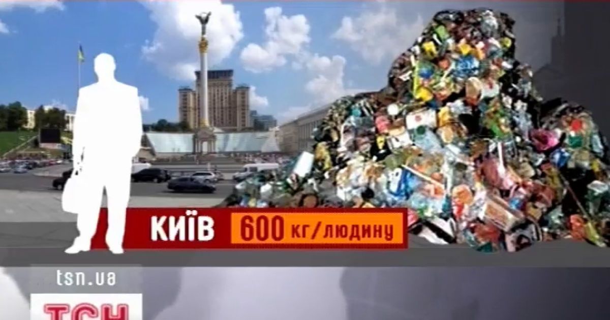 Щороку киянин викидає на сто кілограмів більше за середнього європейця