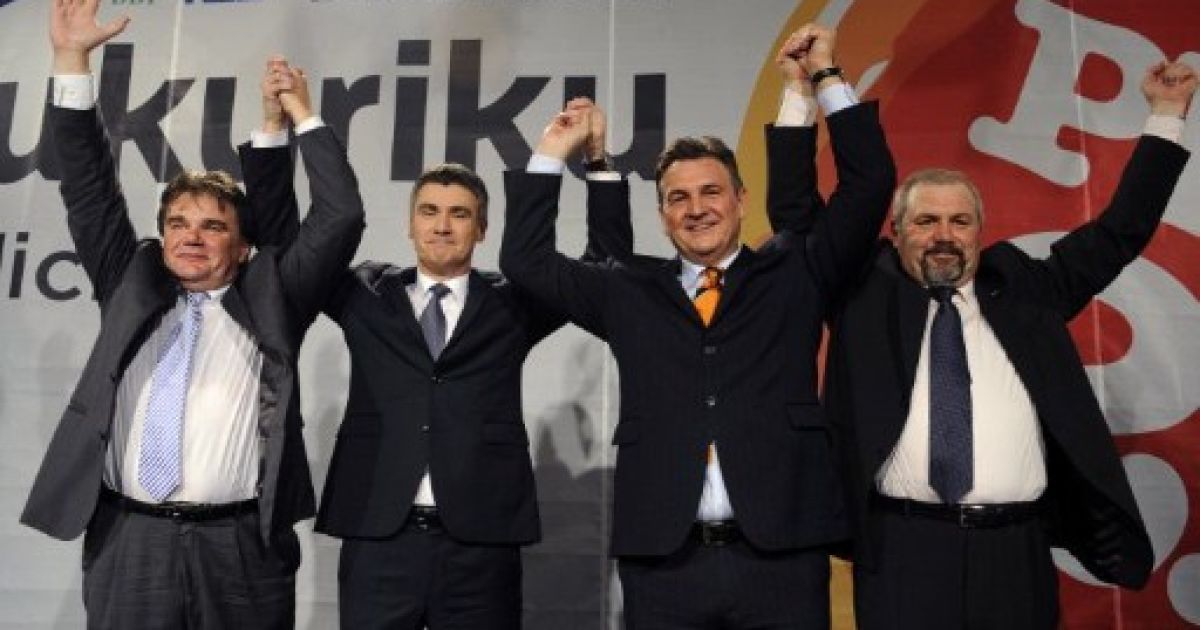 Опозиційна коаліція здобула перемогу в Хорватії: Міланович, Яковчич, Чачич, Хреля (зліва направо)