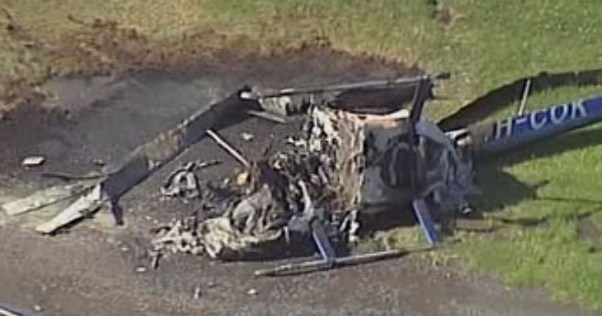 Вертоліт розбився відразу після зльоту.