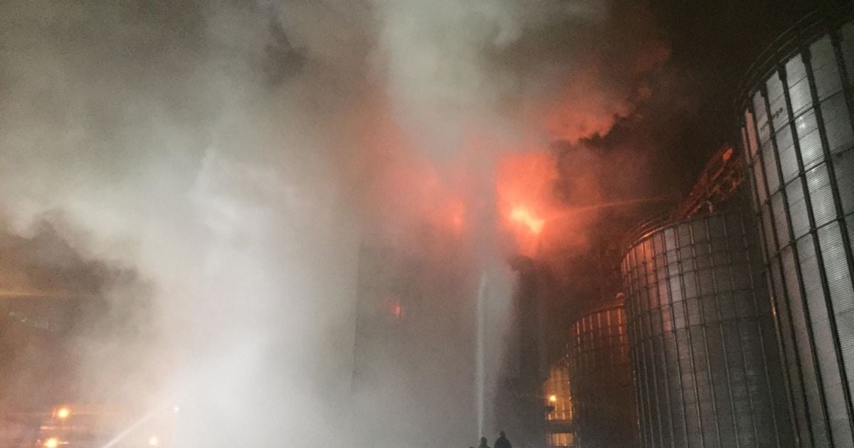 Под Львовом на заводе крупного украинского производителя подсолнечного масла произошел сильный пожар