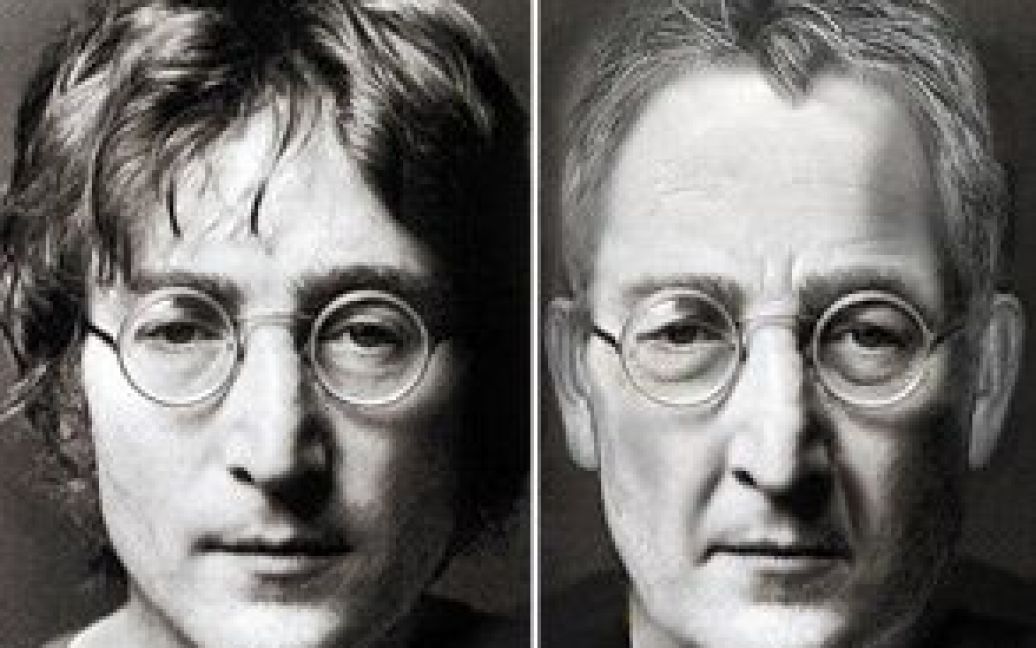 Так виглядав би Джон Леннон, якби дожив до свого ювілею. Коллаж dailymail.co.uk / © Архів