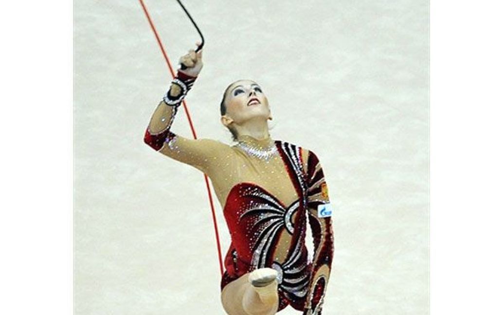 Дар&rsquo;я Кондакова (Росія) завоювала золоту медаль у вправах зі скакалкою і срібну медаль у вправах з обручем. / © AFP