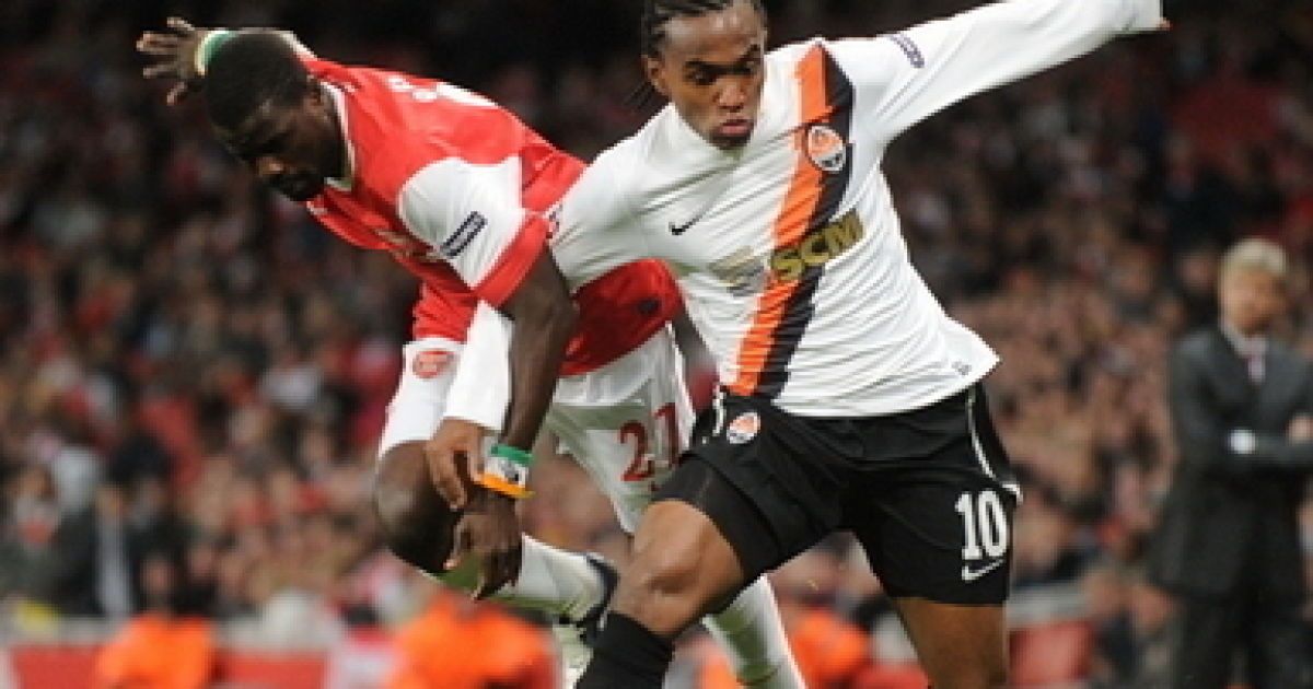 Фрагмент матчу "Арсенал" - "Шахтар"