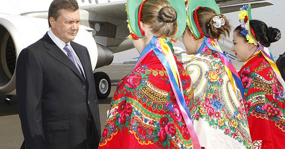 Віктора Януковича зустрічають у Донецьку. / © President.gov.ua