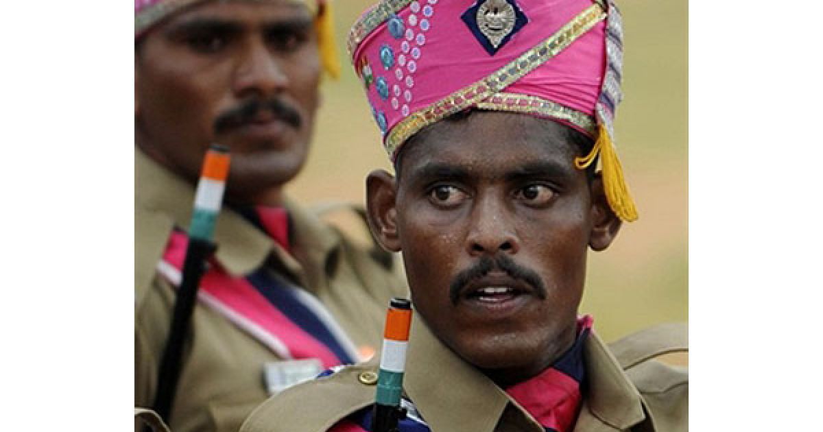 Спецпідрозділ поліції з південного штату Андра Прадеш на урочистому параді у Червоному Форті в Нью-Делі / © AFP