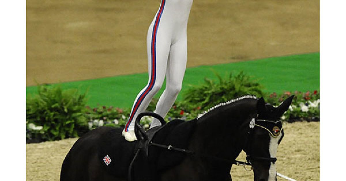 США, Лексінгтон. Британська спортсменка Сара Рід виступає на змаганнях "Йди за золотом" на Чемпіонаті з вольтіжіровки на Всесвітніх кінних іграх у Лексінгтоні, штат Кентуккі. / © The Telegraph