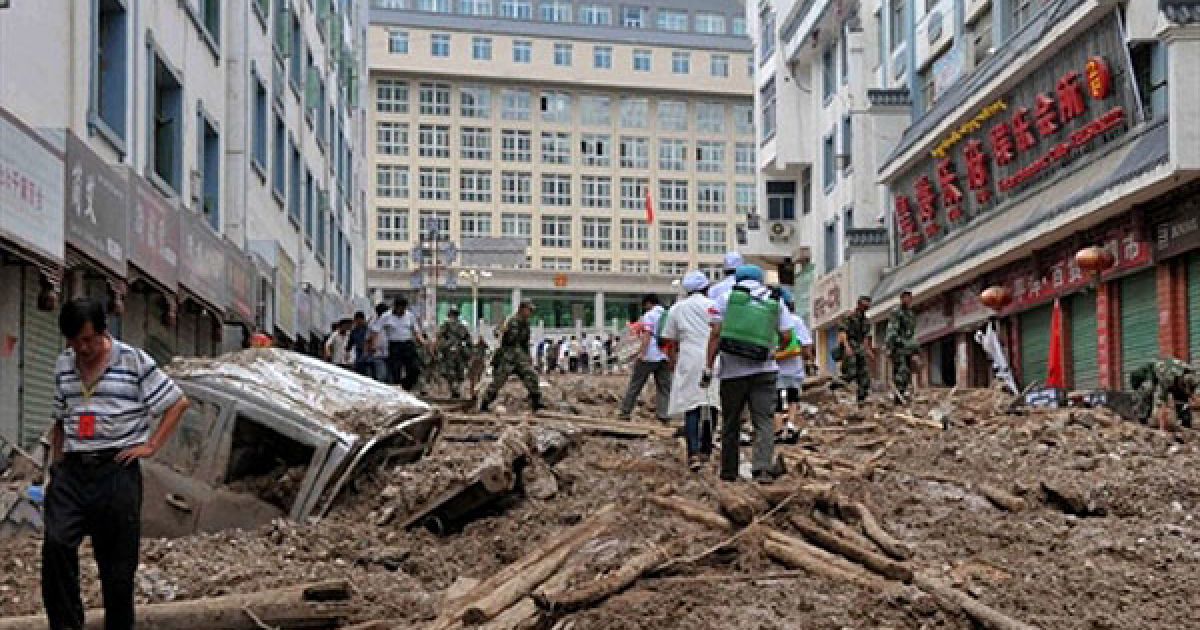Жертвами руйнівного зсуву у китайськійпровінції Ганьсу стали більше тисячі осіб, більше 600 місцевих жителів вважають зниклими безвісті. / © AFP