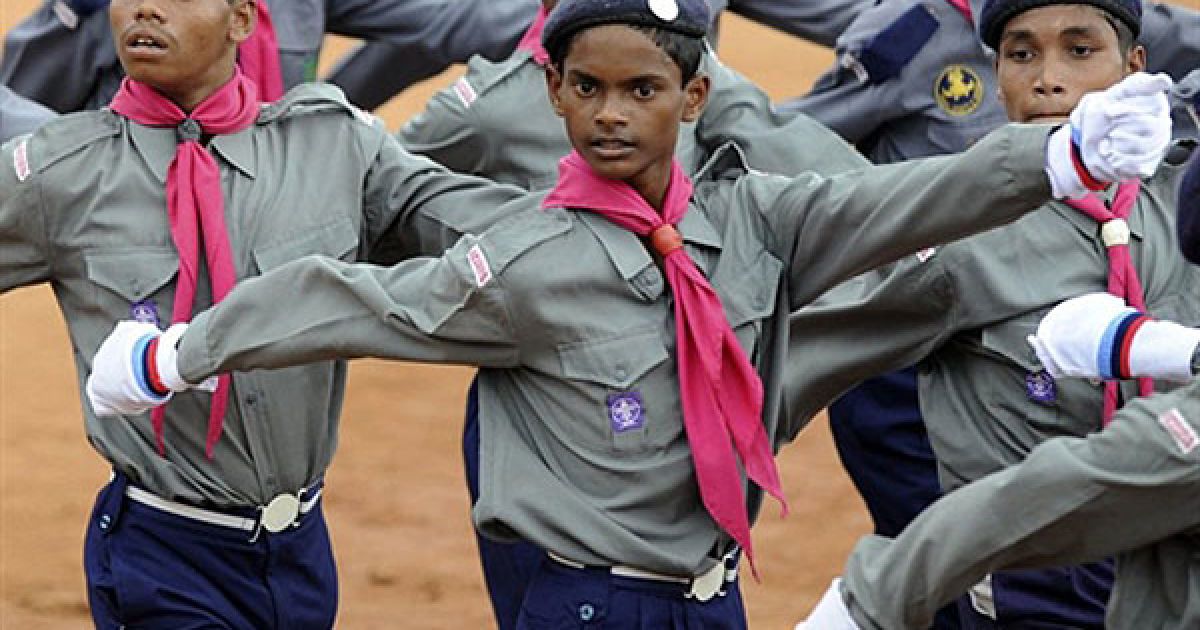 Скаути беруть участь в урочистому параді на честь Дня незалежності Індії у Червоному Форті в Нью-Делі / © AFP