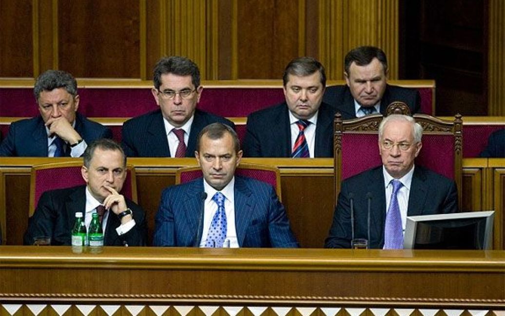 У сесійній залі були присутні прем&#039;єр-міністр Микола Азаров, члени уряду, керівники відомств та інші високопосадовці. / © УНІАН