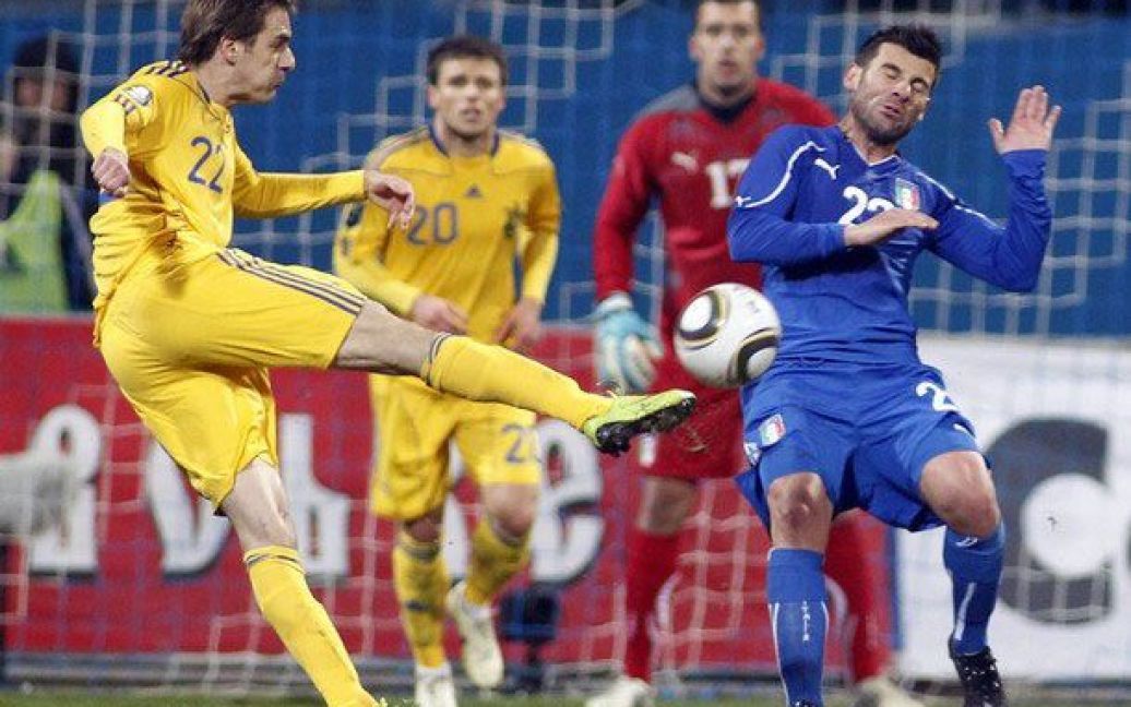 Збірна України з футболу програла товариський матч збірній Італії з рахунком 0:2. / © 