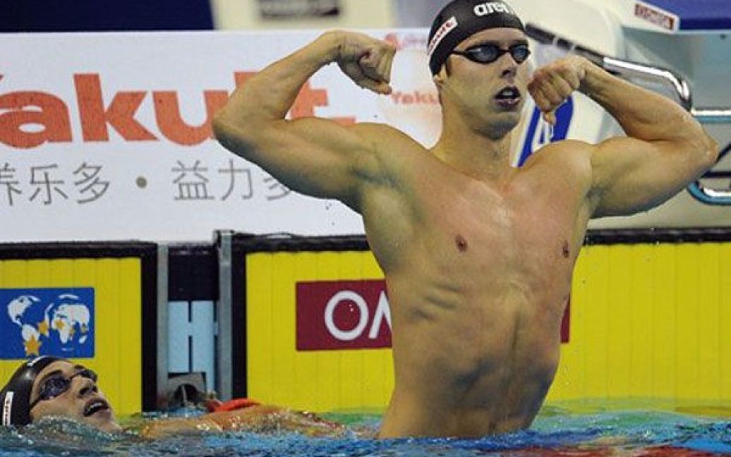 Китай, Шанхай. Норвезький спортсмен Олександр Дейл виграв золоту медаль у фінальному запливі на 100 метрів брасом серед чоловіків на чемпіонаті світу FINA в Шанхаї. / © AFP