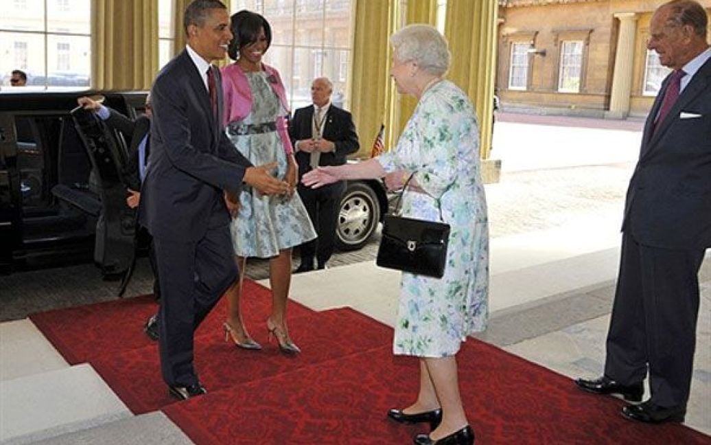 В Лондоні відбулась зустріч Барака Обами та першої леді США з британською королево Єлизаветою ІІ та її чоловіком принцом Філіпом / © AFP