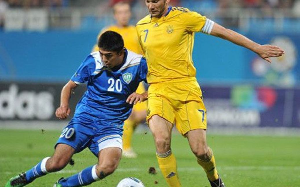 У товариському матчі збірна України обіграла збірну Узбекистану з рахунком 2:0. / © AFP