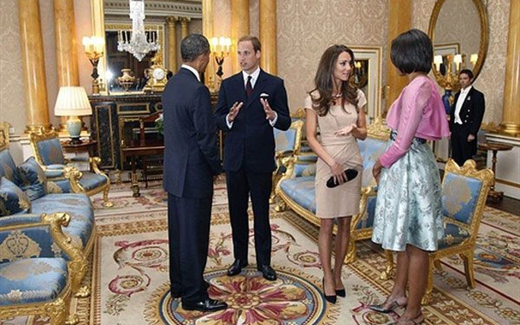 Барак Обама та Мішель Обама зустрілись з принцом Вільямом та його дружиною Кейт. / © AFP