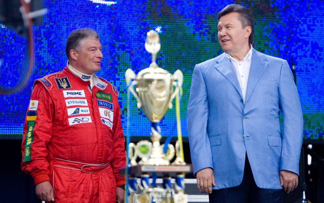 Президент України Віктор Янукович і президент Автомобільної федерації України Євген Червоненко на відкритті Inter Continental Rally Challenge Prime Yalta Rally 2011 в Ялті. / © President.gov.ua