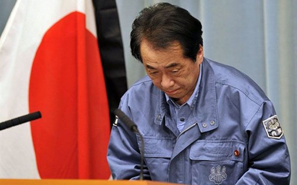 Японія, Токіо. Прем&#039;єр-міністр Японії Наото Кан звернувся до японського народу і закликав постраждалих від руйнівного землетрусу і цунамі знайти у собі сили, щоб рухатися вперед і долати наслідки найгіршої післявоєнної кризи в Японії. / © AFP