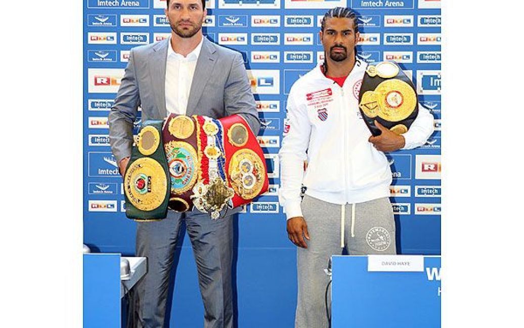 Бій між Володимиром Кличком і Девідом Хеєм за чемпіонський титул має відбутися 2 липня на 57-тисячній Imtech Arena у Гамбурзі. / © 