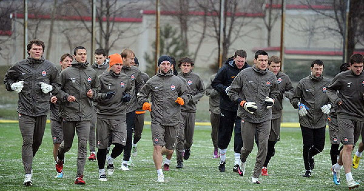Відкрите тренування ФК "Шахтар" перед матчем 1/4 фіналу Ліги чемпіонів з "Барселоною". / © ФК "Шахтар"