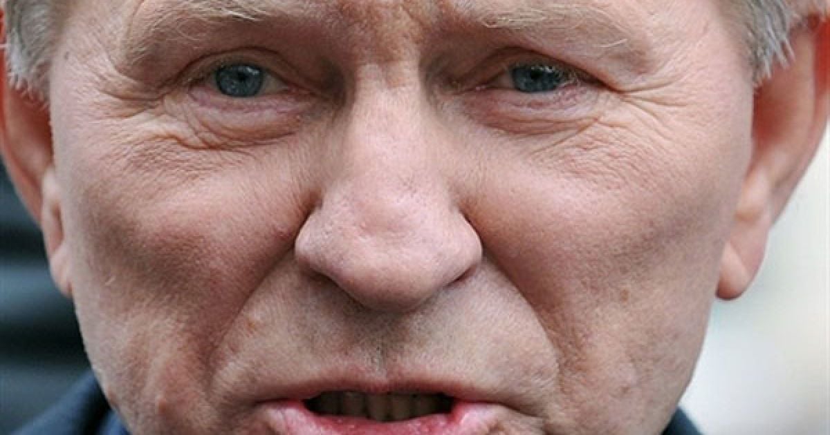 Україна, Київ. Екс-президент України Леонід Кучма прибув на допит до Головного слідчого управління ГПУ. Кучма заявив журналістам, що він не винен у вбивстві журналіста Георгія Гонгадзе у 2000 році. / © AFP