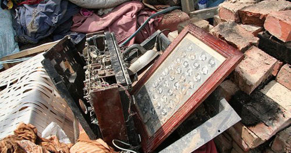 В Костянтинівці (Запорізька область) ураган позривав дахи з десятків будинків / © УНІАН
