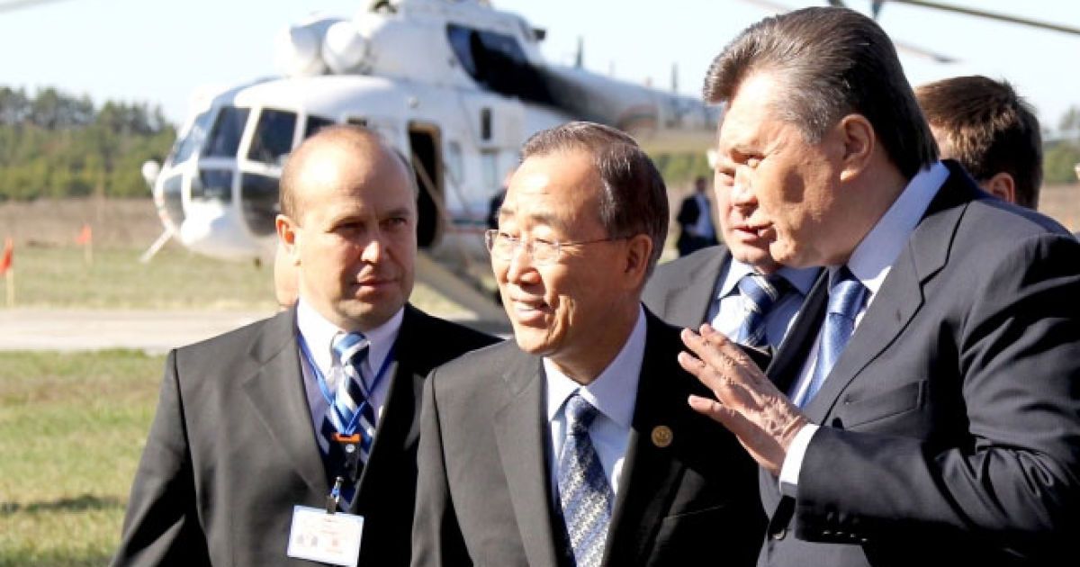 Президент Віктор Янукович та генсек ООН Пан Гі Мун здійснили поїздку в Чорнобильську зону.