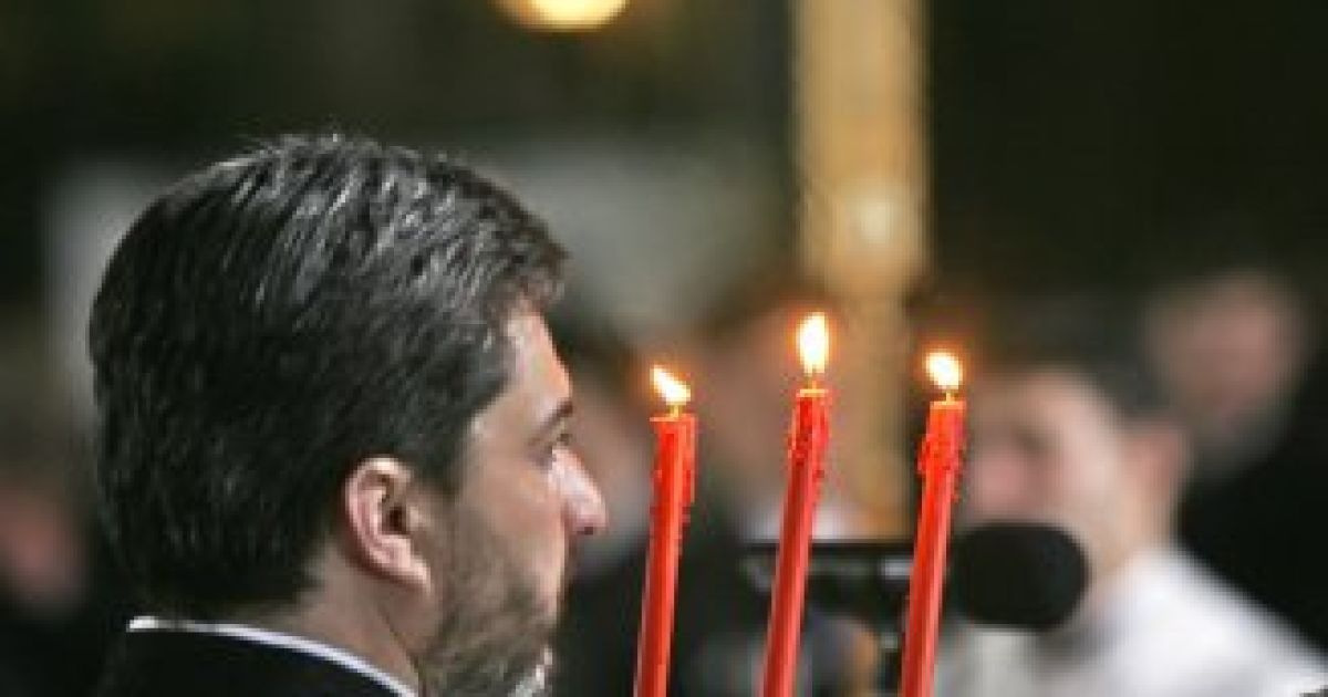Президент Віктор Янукович взяв участь у святковому Великодньому богослужінні у Свято-Успенській Києво-Печерській лаврі / © УНІАН