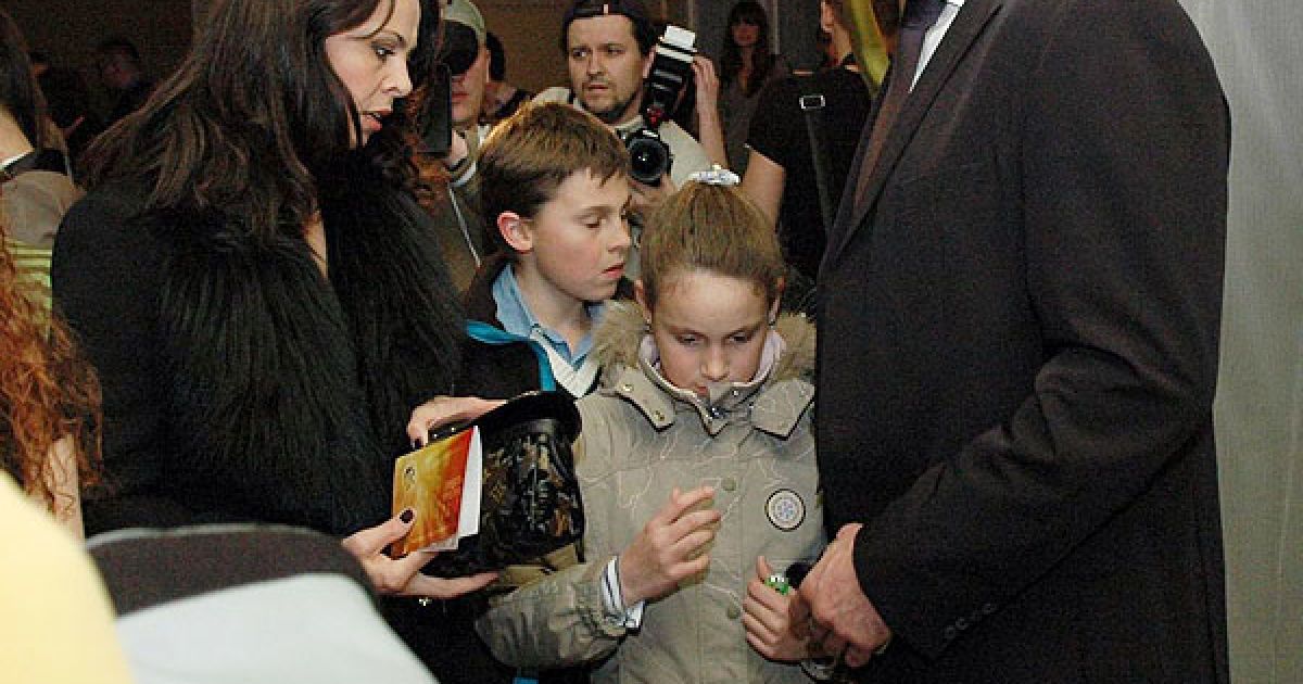 Віталій Кличко з дружиною Наталею та дітьми.