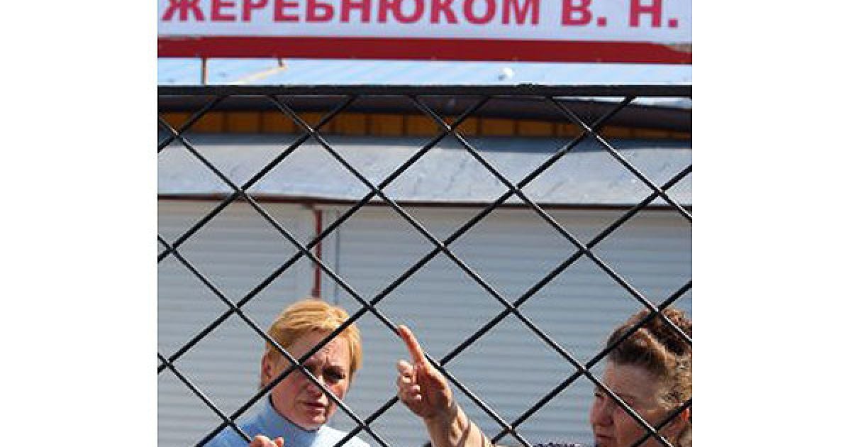 Підприємці почали чинити опір міліції, закидали правоохоронців яйцями та спробували взяти штурмом ринок, через що 12 осіб були затримані. / © УНІАН