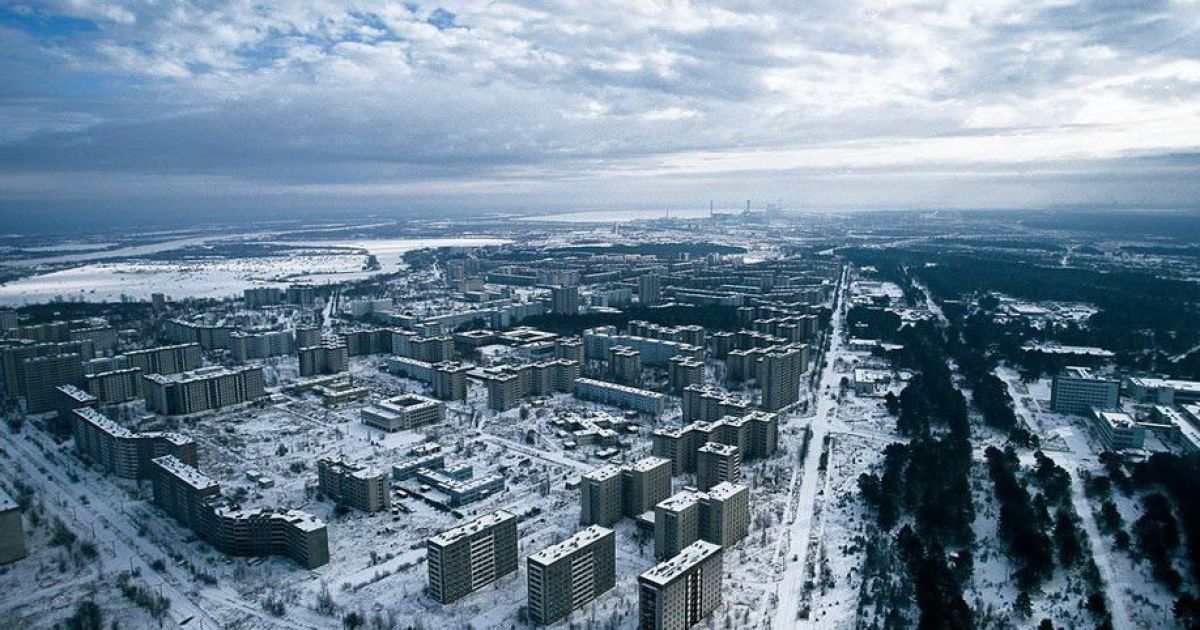 Засніжена Прип&rsquo;ять / © Yann Arthus-Bertrand