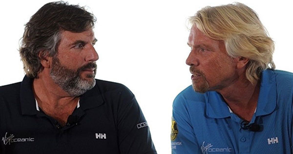 Річард Бренсон та його приятель-мандрівник Кріс Велш збираються на Virgin Oceanic дослідити п&#039;ять найглибших океанічних западин світу / © AFP