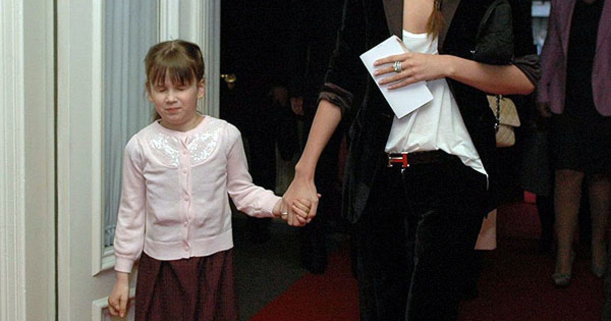 Ліза Ющенко прийшла з племінницею Наною.