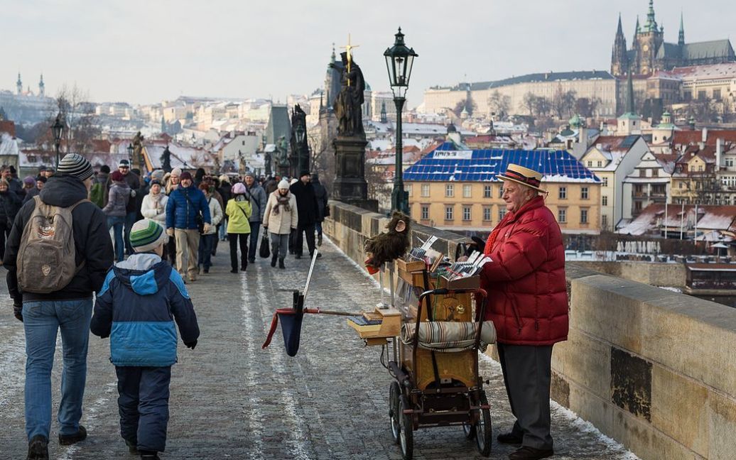 Карлов мост облюбовали художники, музыканты, продавцы сувениров и туристы / © qwitter.ru