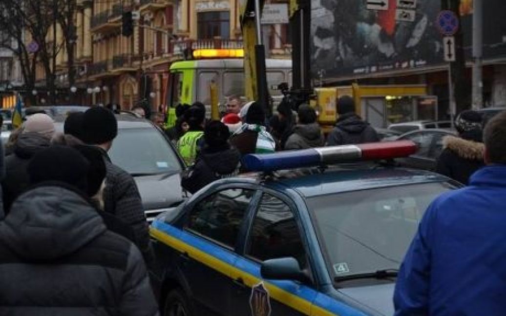 В Киеве произошел инцидент с участием инспектора ГАИ и активиста Автомайдана / © facebook.com/Nodari Tsirikashvili