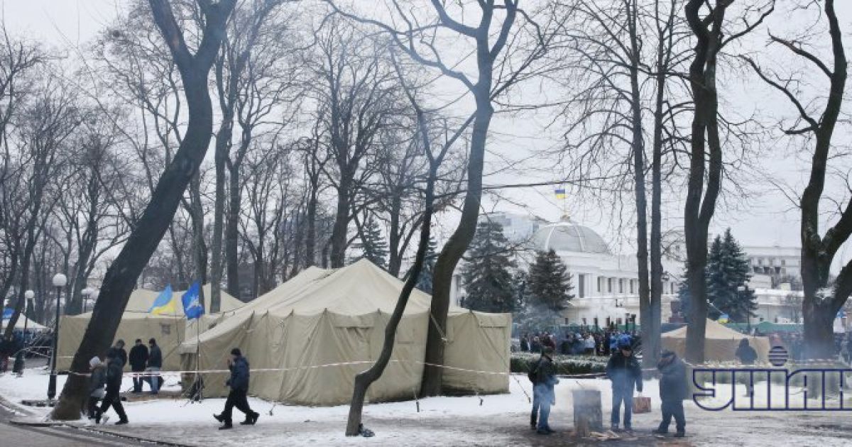 Прихильники регіоналів повернулися у Маріїнський парк / © УНІАН