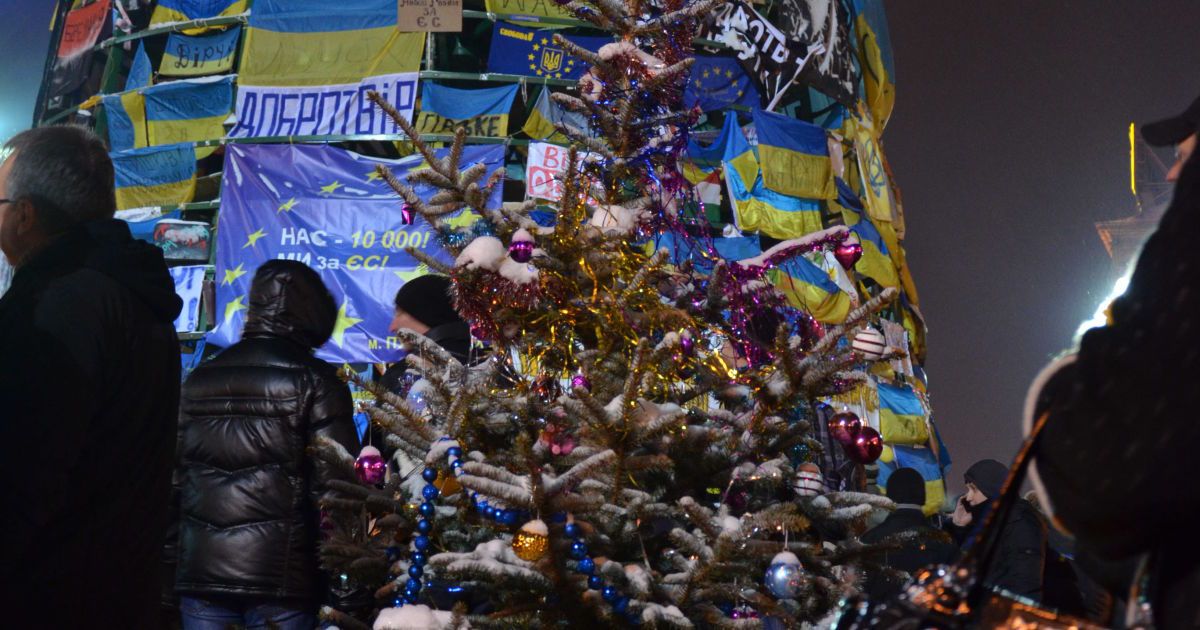 На Євромайдані з&rsquo;явиться велика жива ялинка.