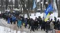 На території парку мітингувальники вже організували свій прес-центр і штаб-квартиру