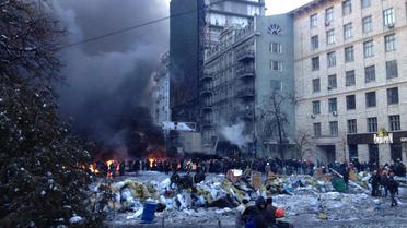 Полум&#039;я сягало другого поверху будівлі