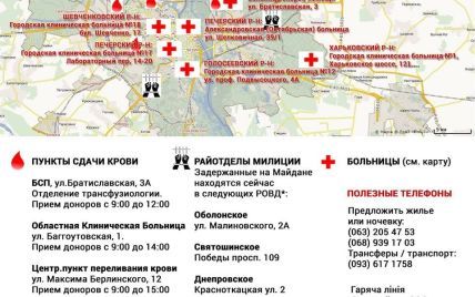 Пункти здачі крові в Києві (карта)