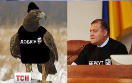 Интернет-умельцы "одели" беркута в футболку с фамилией губернатора Харьковщины