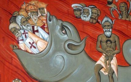 В Черногории в церкви нарисовали фреску с Марксом и Энгельсом в аду