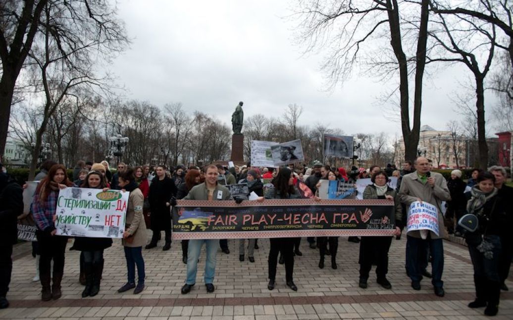Марш проти вбивств безпритульних тварин в Україні напередодні Євро-2012. / © Євген Малолєтка/ТСН.ua