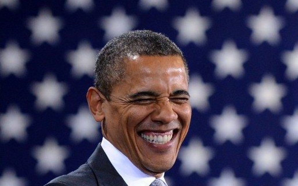 США, Портленд. Президент США Барак Обама посміхається під участі у агітаційному заході в Портленді, штат Мен. / © AFP
