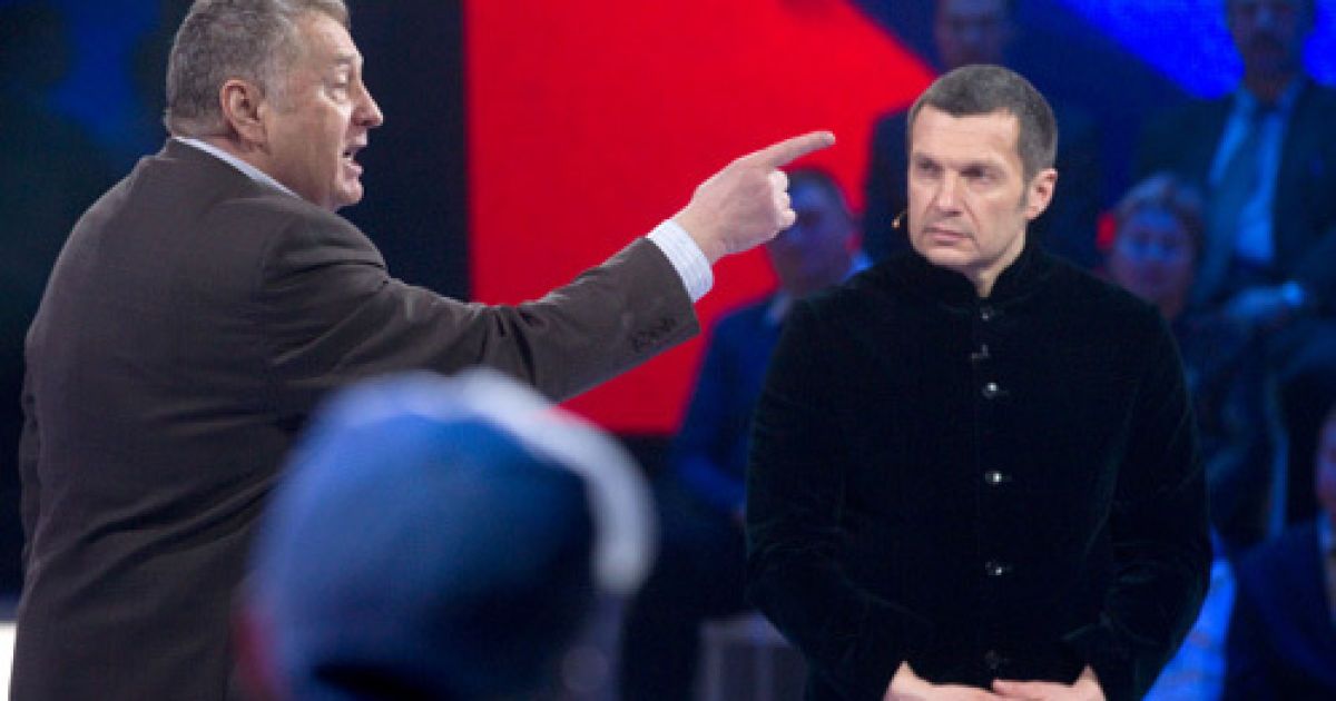 На дебатах Жириновський розкричався на Пугачову: "пєвічка" і "міняє чоловіків кожні п'ять хвилин"