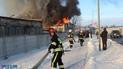 Пожежа на меблевих складах у Львові