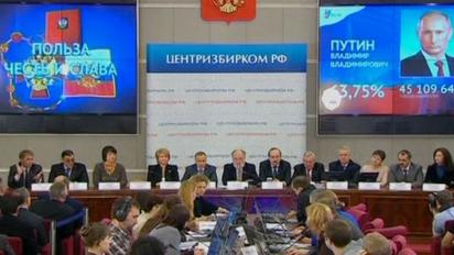 Дані ЦВК: Путін переміг в першому турі виборів