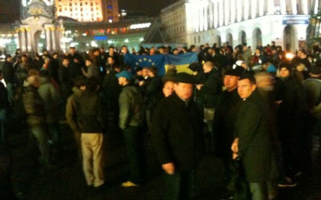 Кияни вийшли на Майдан Незалежності. Фото Оксани Коваленко / © pravda.com.ua