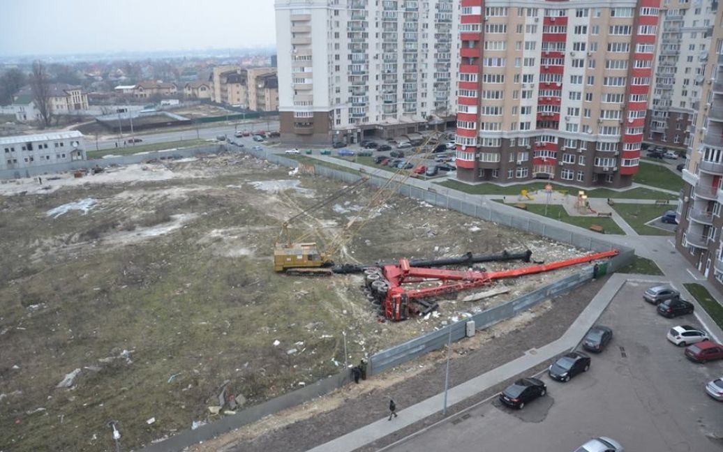 В Києві впав величезний кран / © Андрей Воеводин