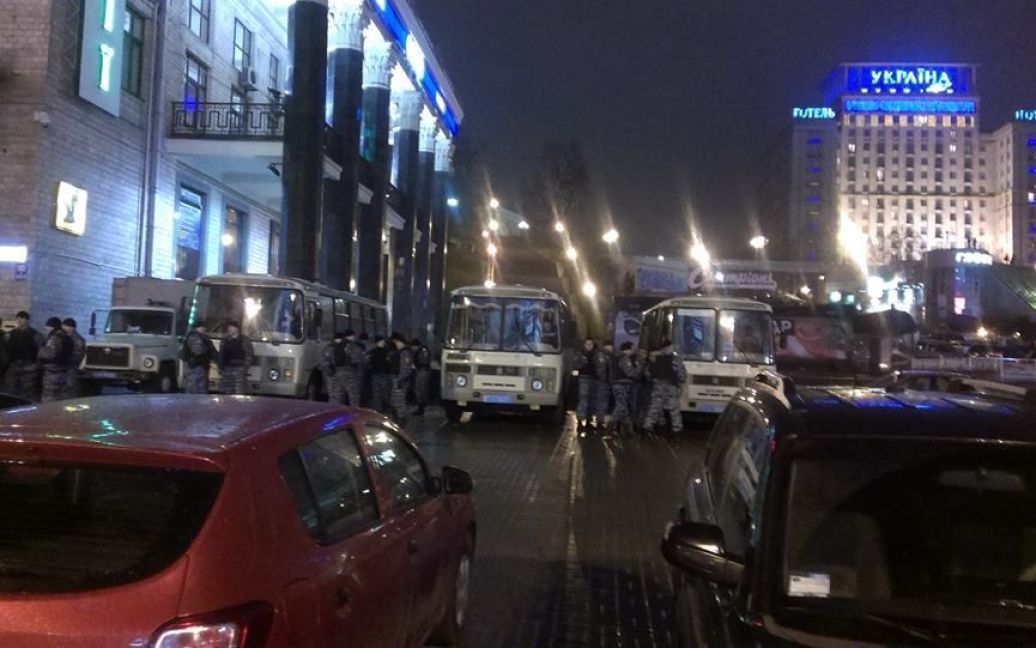 У центрі Києва сконцентровано великі сили міліції / © facebook.com