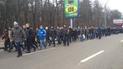 Колона українців вже вийшла на Хрещатик