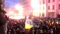 Бульдозер, на якому молодики в масках штурмують Банкову, вкрали з-під ялинки на Майдані